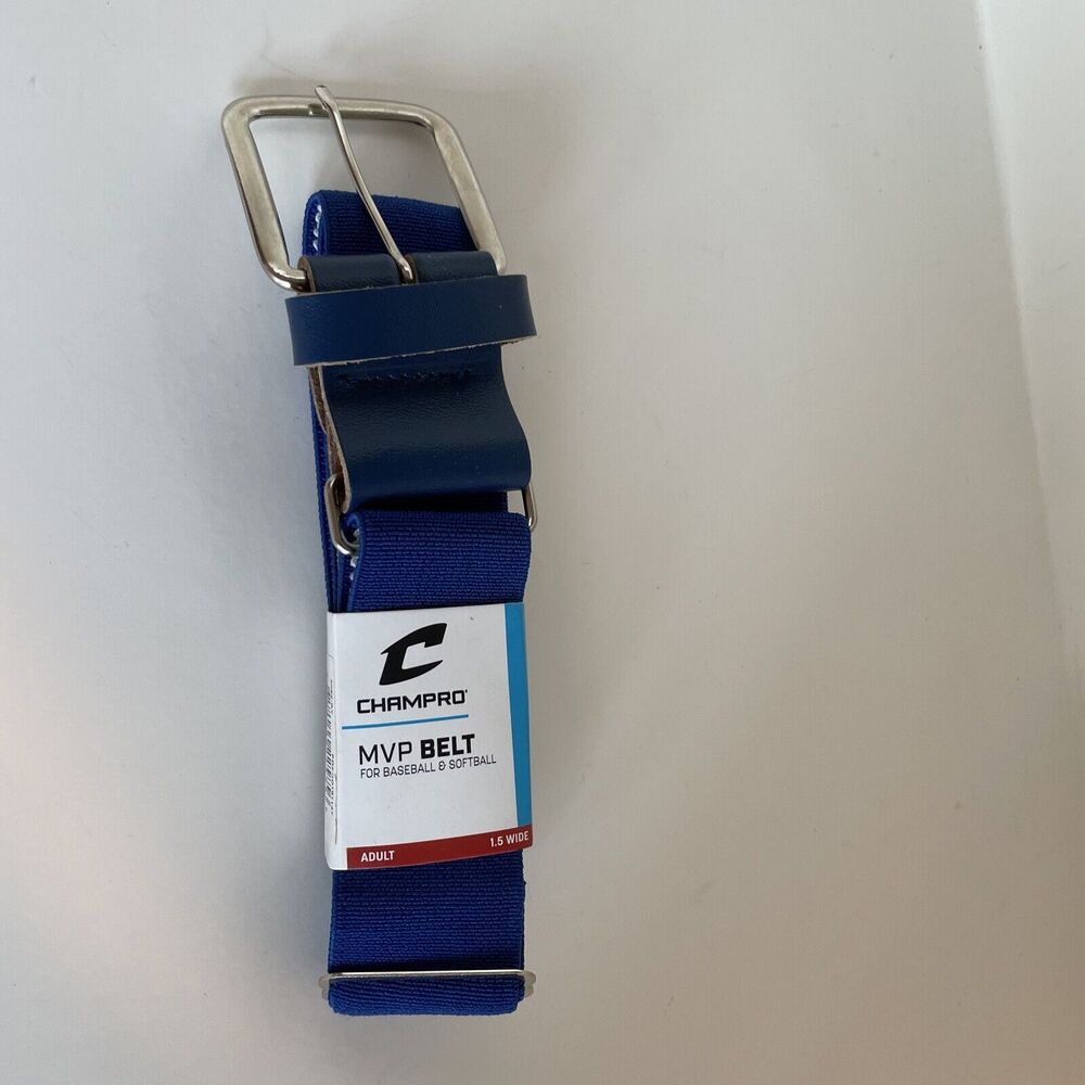 Champro Sports Adult Blue Baseball Softball Adjustable 1.5 Wide Belt Sz 24-48"